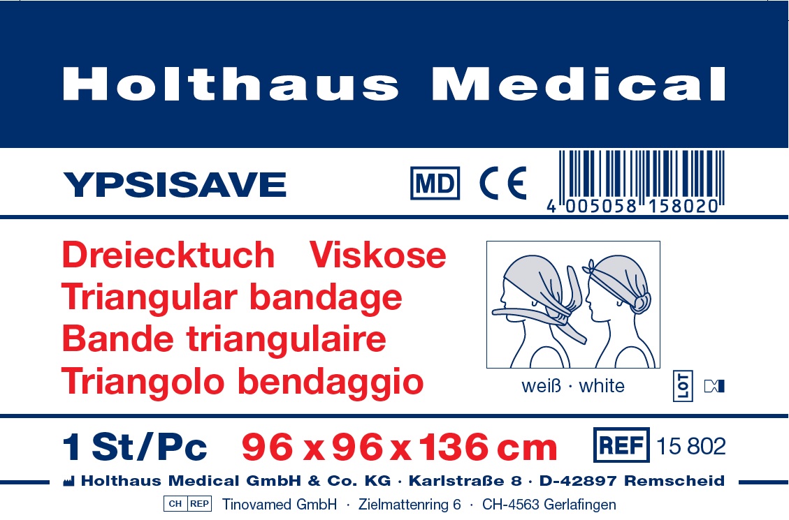 YPSISAVE Dreiecktuch, viskose, 96 x 96 x 136 cm
