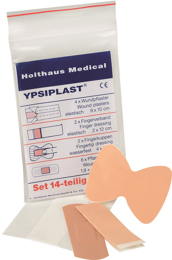 YPSIPLAST 14-teiliges KFZ-Pflasterset nach DIN 13164 YPSIPLAST 14-teiliges KFZ-Pflasterset nach DIN 13164