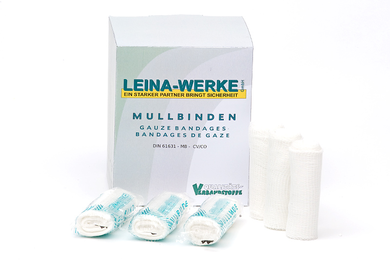 Mullbinden, weiß, 4 cm x 4 m Mullbinden, weiß, 4 cm x 4 m