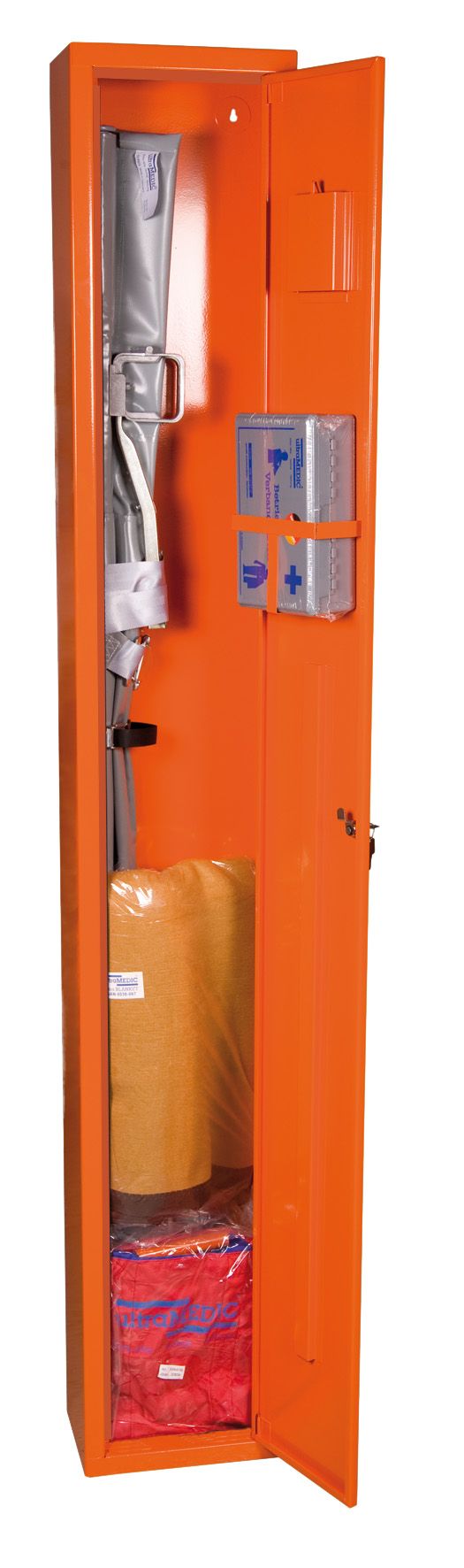 Sanitätswandschrank für Krankentrage N, Orange