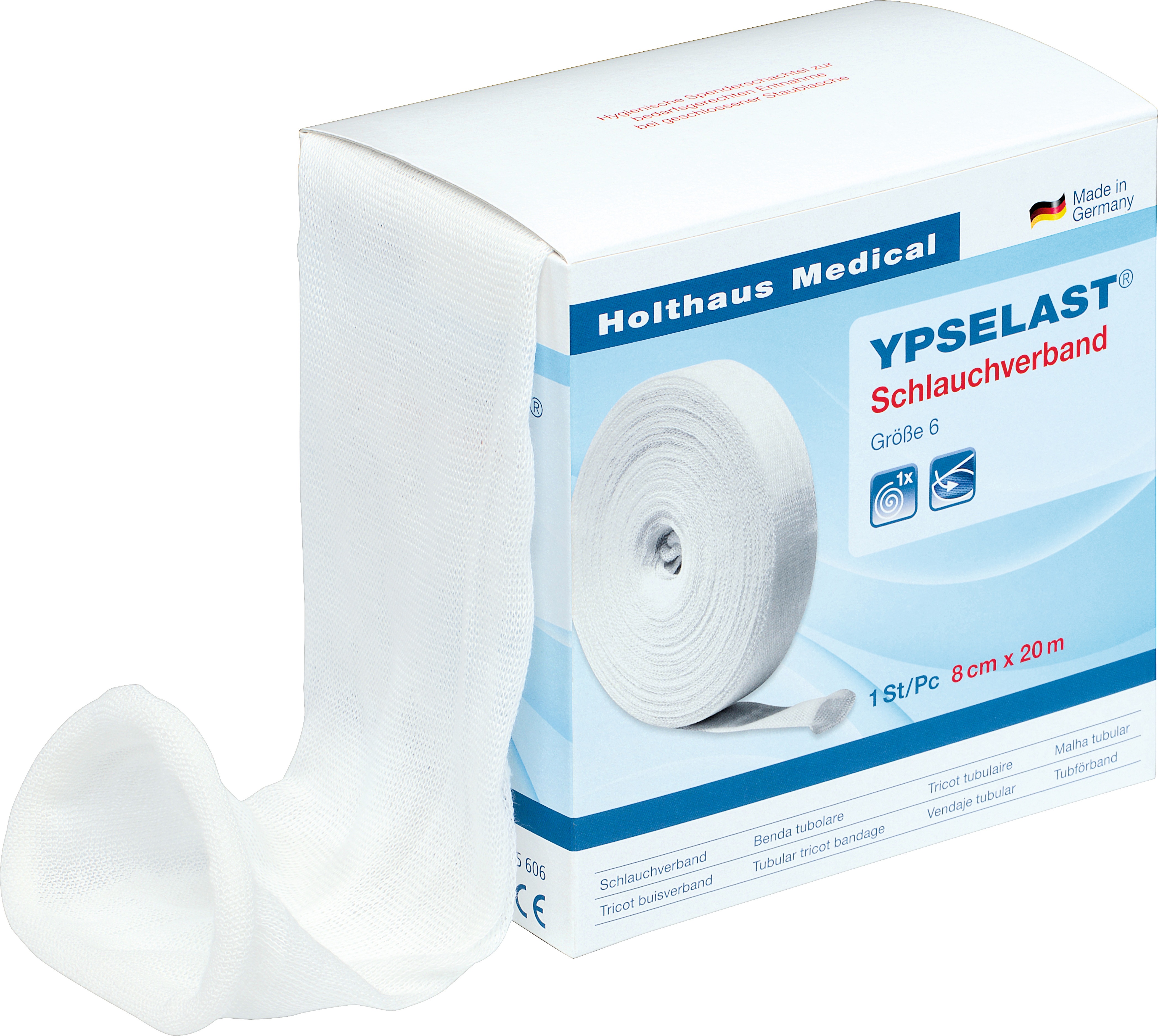YPSELAST Schlauchverband, Größe 1, 1,5 cm x 20 m YPSELAST Schlauchverband, Größe 1, 1,5 cm x 20 m
