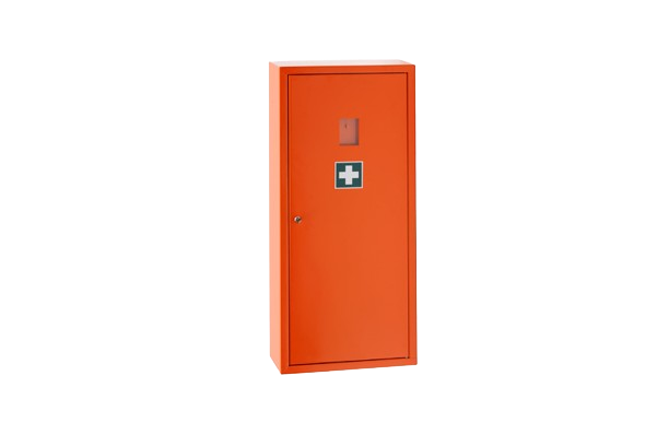 Sanitätswandschrank für Krankentrage K, Orange Sanitätswandschrank für Krankentrage K, Orange