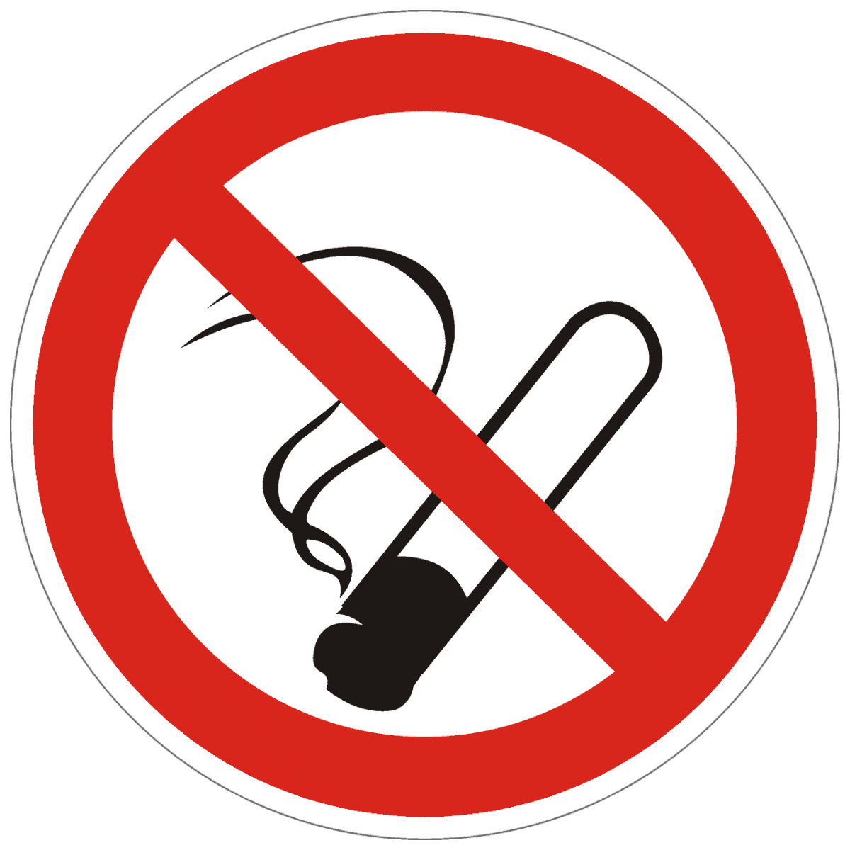 Verbotszeichen Rauchen verboten, Kunststoff, ⌀ 20 cm Verbotszeichen Rauchen verboten, Kunststoff, ⌀ 20 cm