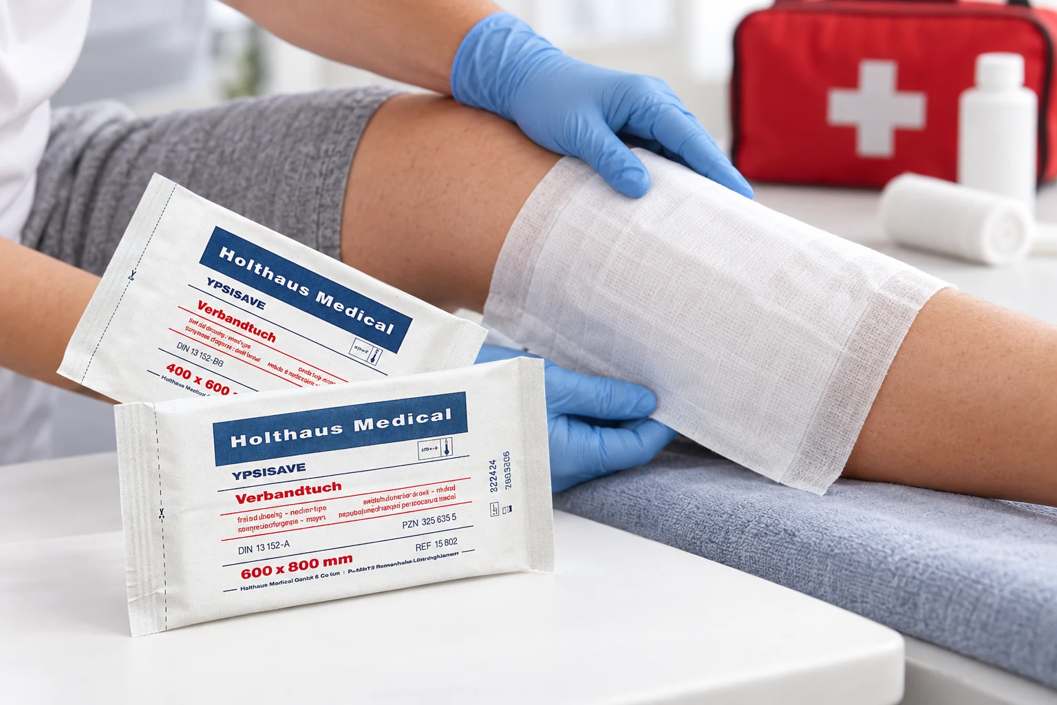 YPSISAVE Verbandtuch, klein, 40 cm x 60 cm – Anwendung