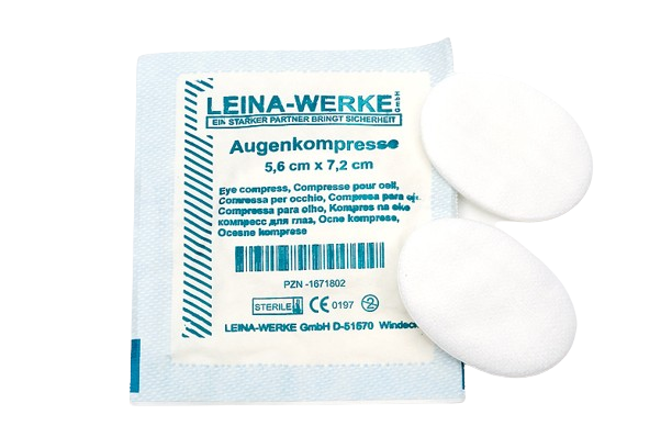 Augenkompresse, vlies, steril, 5,6 cm x 7,2 cm Augenkompresse, vlies, steril, 5,6 cm x 7,2 cm