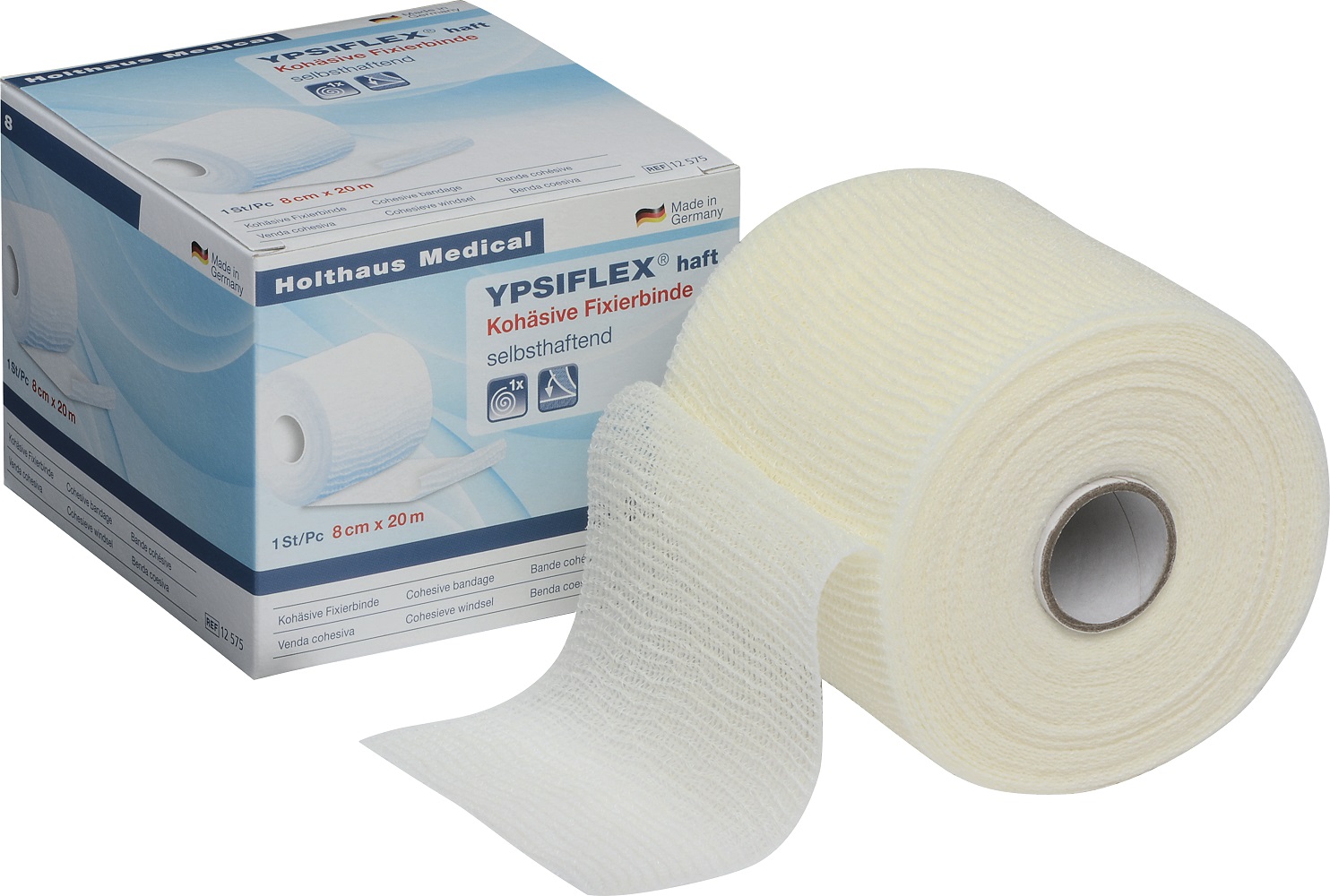 YPSIFLEX Selbstklebende Binde, weiß, 20 m x 4 cm YPSIFLEX Selbstklebende Binde, weiß, 20 m x 4 cm