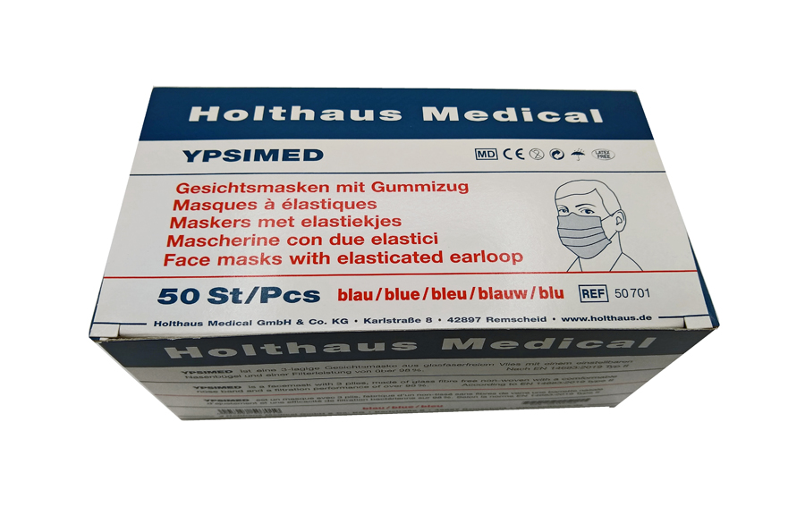 YPSIMED Gesichtsmaske, nach EN 14 683, 50 Stück im Karton YPSIMED Gesichtsmaske, nach EN 14 683, 50 Stück im Karton