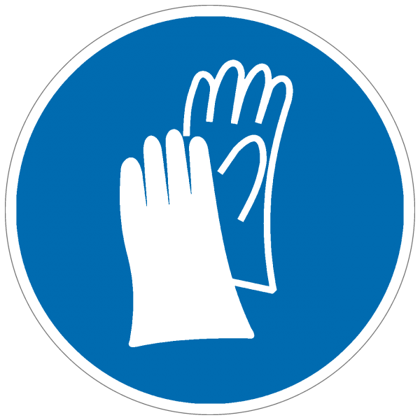 Gebotszeichen Handschuhe benutzen