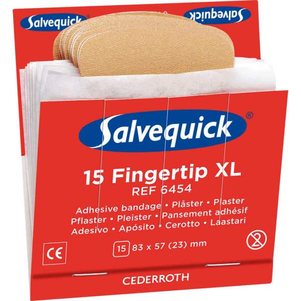 Salvequick Füllung Pflasterstrips Fingerkuppenpflaster XL für Pflasterspender