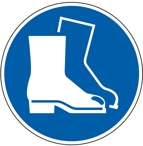 Gebotszeichen Fußschutz benutzen
