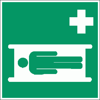 Rettungszeichen-Krankentrage